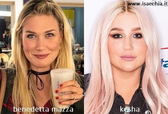 Somiglianza tra Benedetta Mazza e Kesha