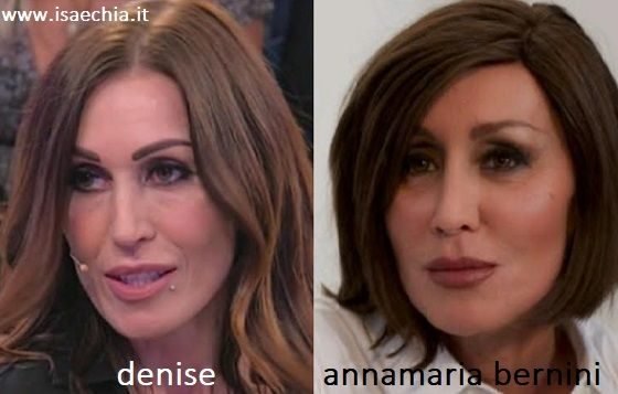Somiglianza tra Denise e Annamaria Bernini
