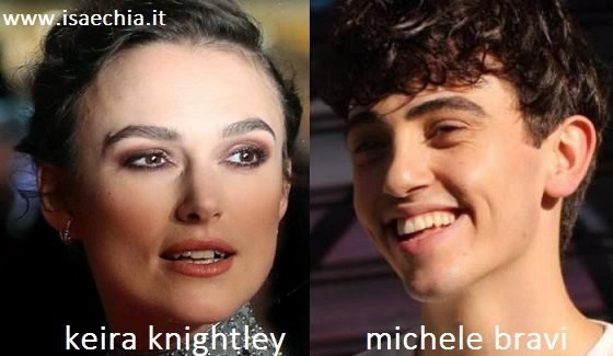Somiglianza tra Keira Knightley e Michele Bravi