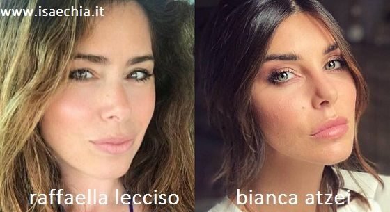 Somiglianza tra Raffaella Lecciso e Bianca Atzei