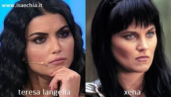 Somiglianza tra Teresa Langella e Xena
