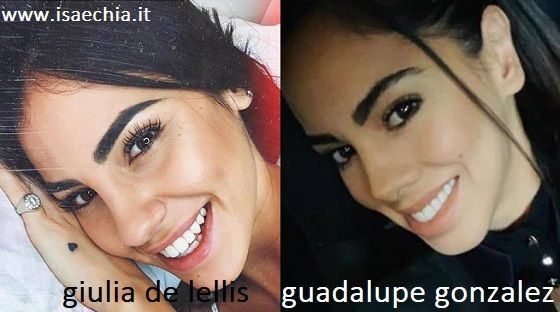 Somiglianza tra Giulia De Lellis e Guadalupe Gonzalez