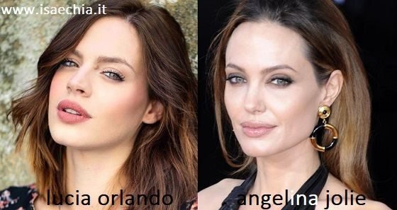 Somiglianza tra Lucia Orlando e Angelina Jolie
