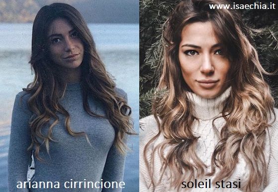 Somiglianza tra Arianna Cirrincione e Soleil Stasi