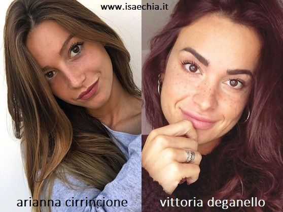 Somiglianza tra Arianna Cirrincione e Vittoria Deganello