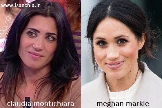Somiglianza tra Claudia Montichiara e Meghan Markle