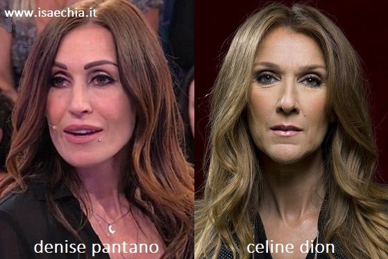 Somiglianza tra Denise Pantano e Celine Dion