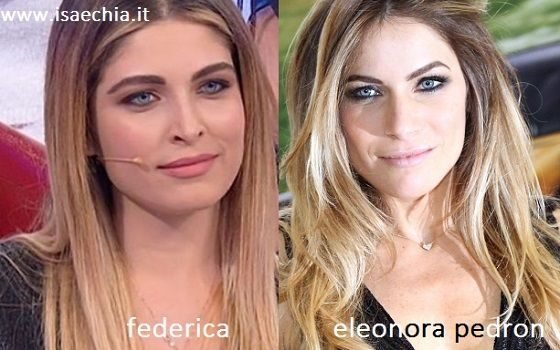 Somiglianza tra Federica e Eleonora Pedron