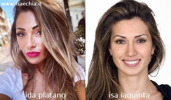 Somiglianza tra Ida Platano e Isa Iaquinta