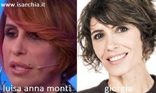 Somiglianza tra Luisa Anna Monti e Giorgia