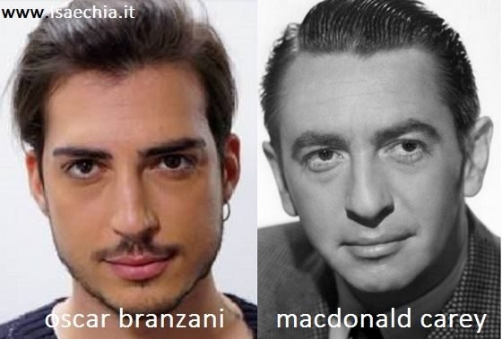 Somiglianza tra Oscar Branzani e Macdonald Carey