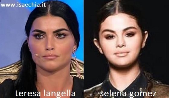 Somiglianza tra Teresa Langella e Selena Gomez