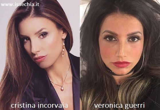 Somiglianza tra Cristina Incorvaia e Veronica Guerri