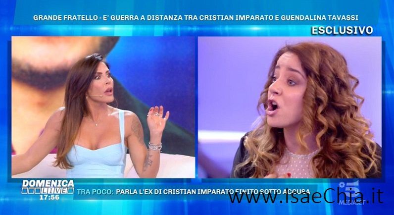 ‘Domenica Live’, continua la guerra a distanza tra Cristian Imparato e Guendalina Tavassi che esclama: “Voglio entrare nella Casa del ‘Gf 16’ per un faccia a faccia!” preview