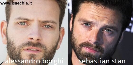 Somiglianza tra Alessandro Borghi e Sebastian Stan