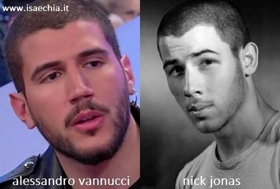 Somiglianza tra Alessandro Vannucci e Nick Jonas