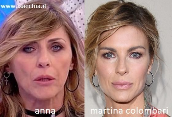 Somiglianza tra Anna e Martina Colombari