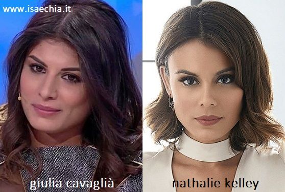 Somiglianza tra Giulia Cavaglià e Nathalie Kelley