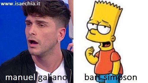 Somiglianza tra Manuel Galiano e Bart Simpson