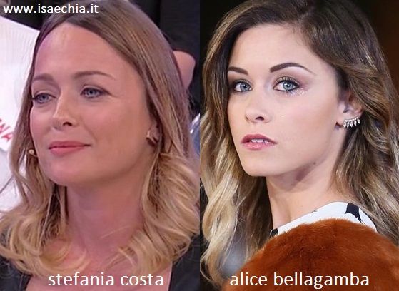 Somiglianza tra Stefania Costa e Alice Bellagamba