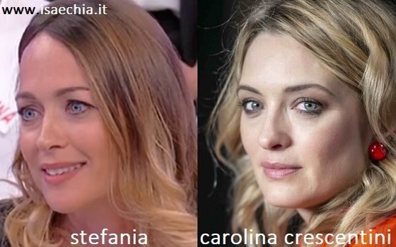 Somiglianza tra Stefania e Carolina Crescentini