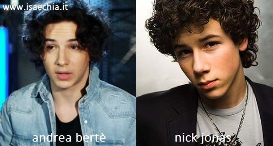 Somiglianza tra Andrea Bertè e Nick Jonas