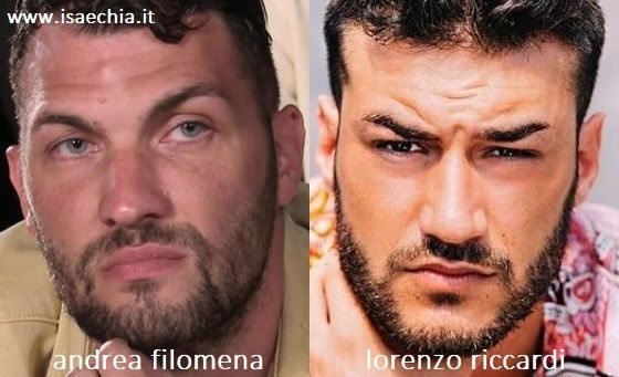 Somiglianza tra Andrea Filomena e Lorenzo Riccardi