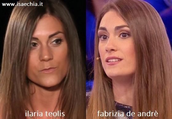 Somiglianza tra Ilaria Teolis e Fabrizia De Andrè