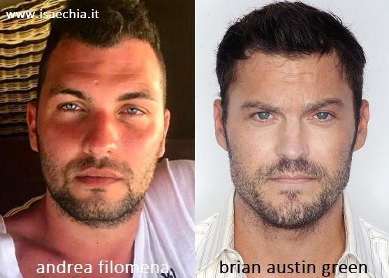 Somiglianza tra Andrea Filomena e Brian Austin Green