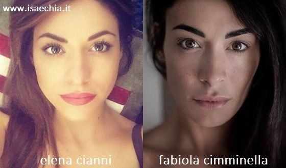 Somiglianza tra Elena Cianni e Fabiola Cimminella