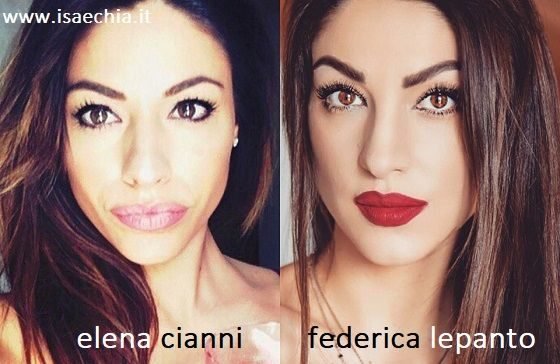 Somiglianza tra Elena Cianni e Federica Lepanto