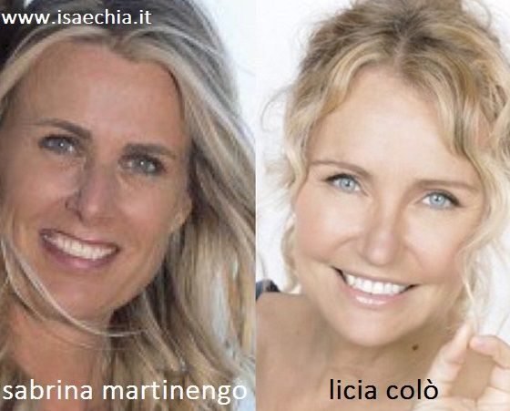 Somiglianza tra Sabrina Martinengo e Licia Colò