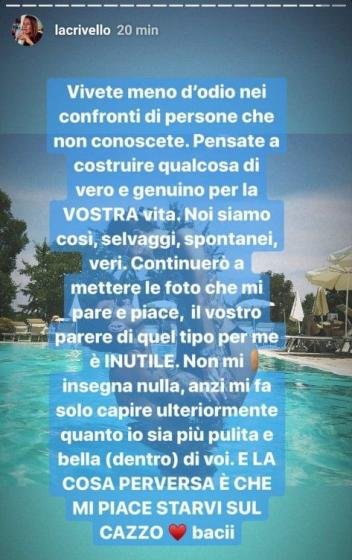 Instagram Story Giorgia Crivello