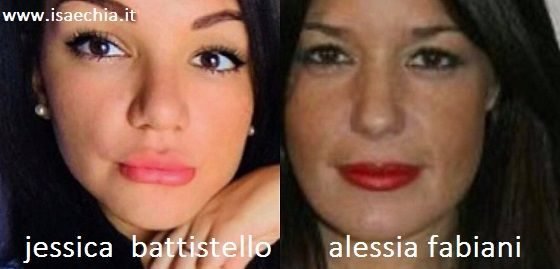 Somiglianza tra Jessica Battistello e Alessia Fabiani