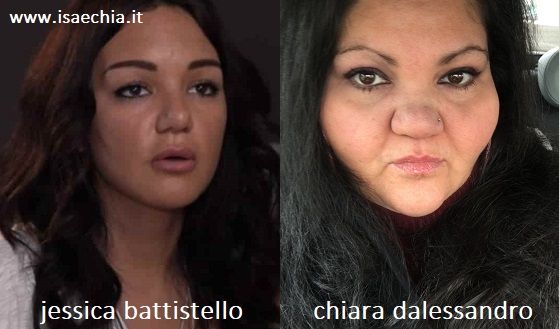 Somiglianza tra Jessica Battistello e Chiara Dalessandro