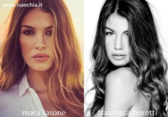 Somiglianza tra Mara Fasone e Francesca Fioretti