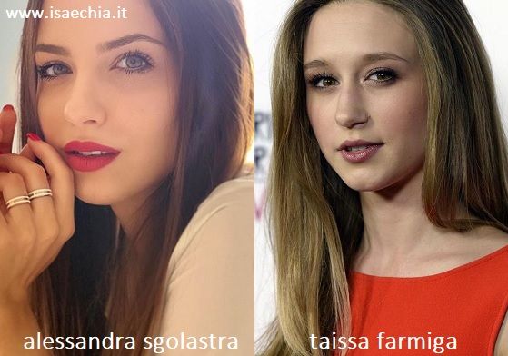Somiglianza tra Alessandra Sgolastra e Taissa Farmiga