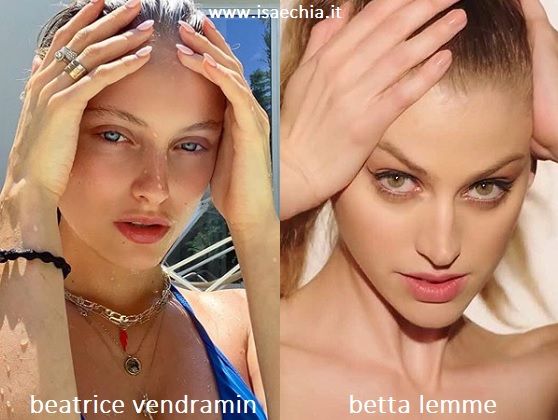 Somiglianza tra Beatrice Vendramin e Betta Lemme