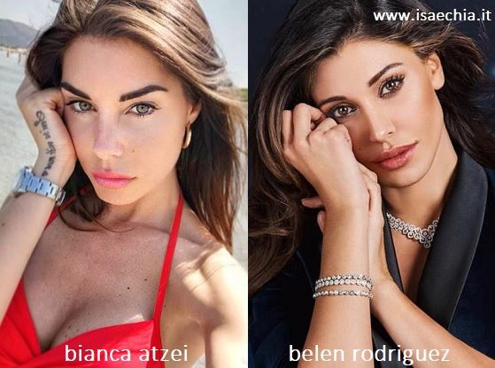 Somiglianza tra Bianca Atzei e Belen Rodriguez