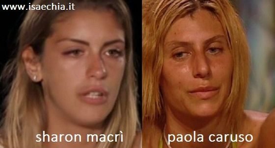 Somiglianza tra Sharon Macrì e Paola Caruso