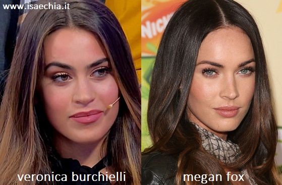 Somiglianza tra Veronica Burchielli e Megan Fox