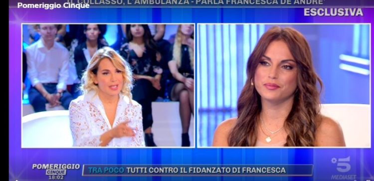 ‘Pomeriggio 5’, Francesca De Andrè contro Biagio D’Anelli: “Quello che mi ha portato ad avere un collasso nervoso sono stati i racconti inventati da te!” (Video) preview