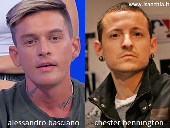 Somiglianza tra Alessandro Basciano e Chester Bennington