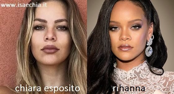 Somiglianza tra Chiara Esposito e Rihanna