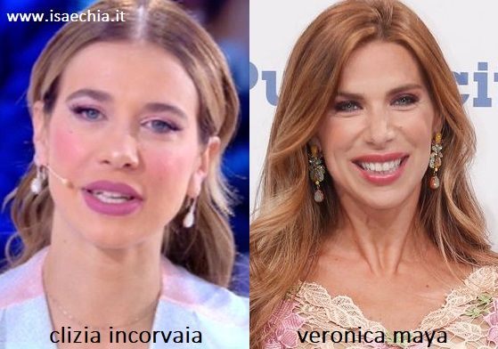 Somiglianza tra Clizia Incorvaia e Veronica Maya