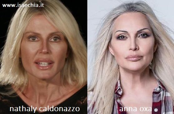 Somiglianza tra Nathaly Caldonazzo e Anna Oxa