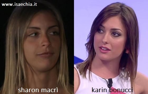 Somiglianza tra Sharon Macrì e Karin Bonucci