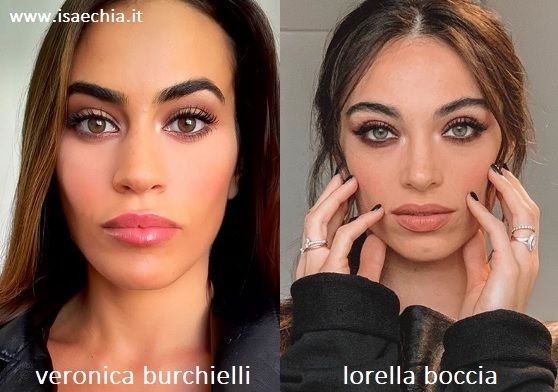 Somiglianza tra Veronica Burchielli e Lorella Boccia