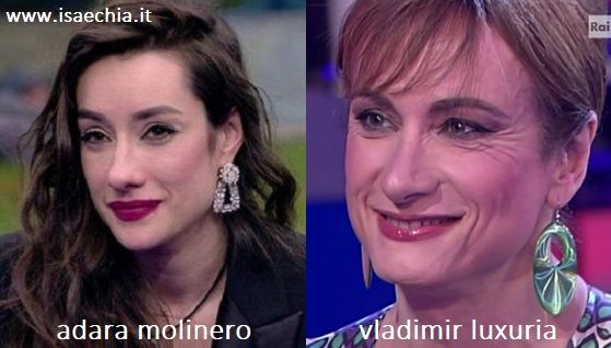 Somiglianza tra Adara Molinero e Vladimir Luxuria