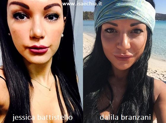 Somiglianza tra Jessica Battistello e Dalila Branzani